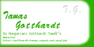 tamas gotthardt business card